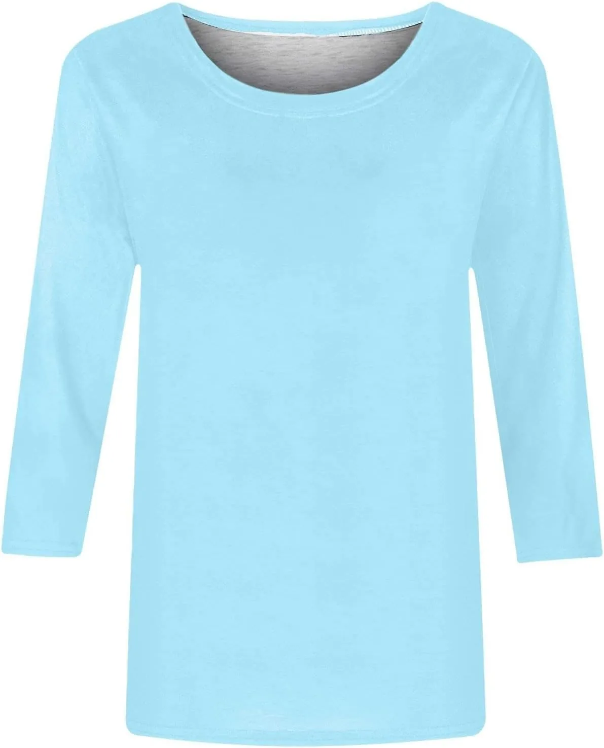 3/4 Length Sleeve Shirts for Women 2024 Casual Summer Blouses Three Quarter Length Crewneck Cute Tops Loose Pullover