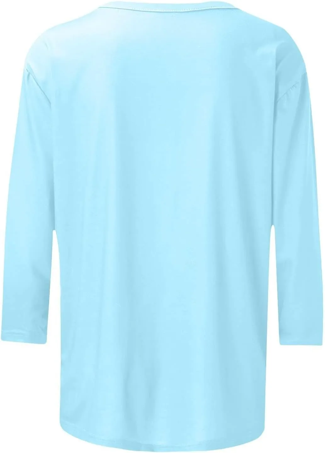3/4 Length Sleeve Shirts for Women 2024 Casual Summer Blouses Three Quarter Length Crewneck Cute Tops Loose Pullover