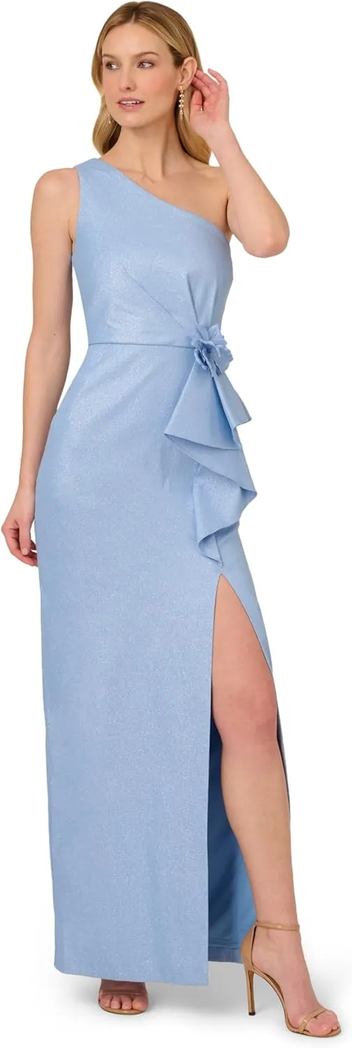 Adrianna Papell Women's One Shoulder Gown