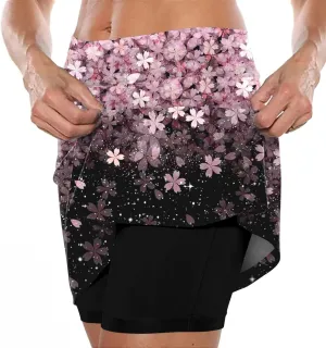 aihihe Golf Skirts for Women with Shorts Long Black Spandex Shorts for Women Plus Size Spandex Shorts Women Gym