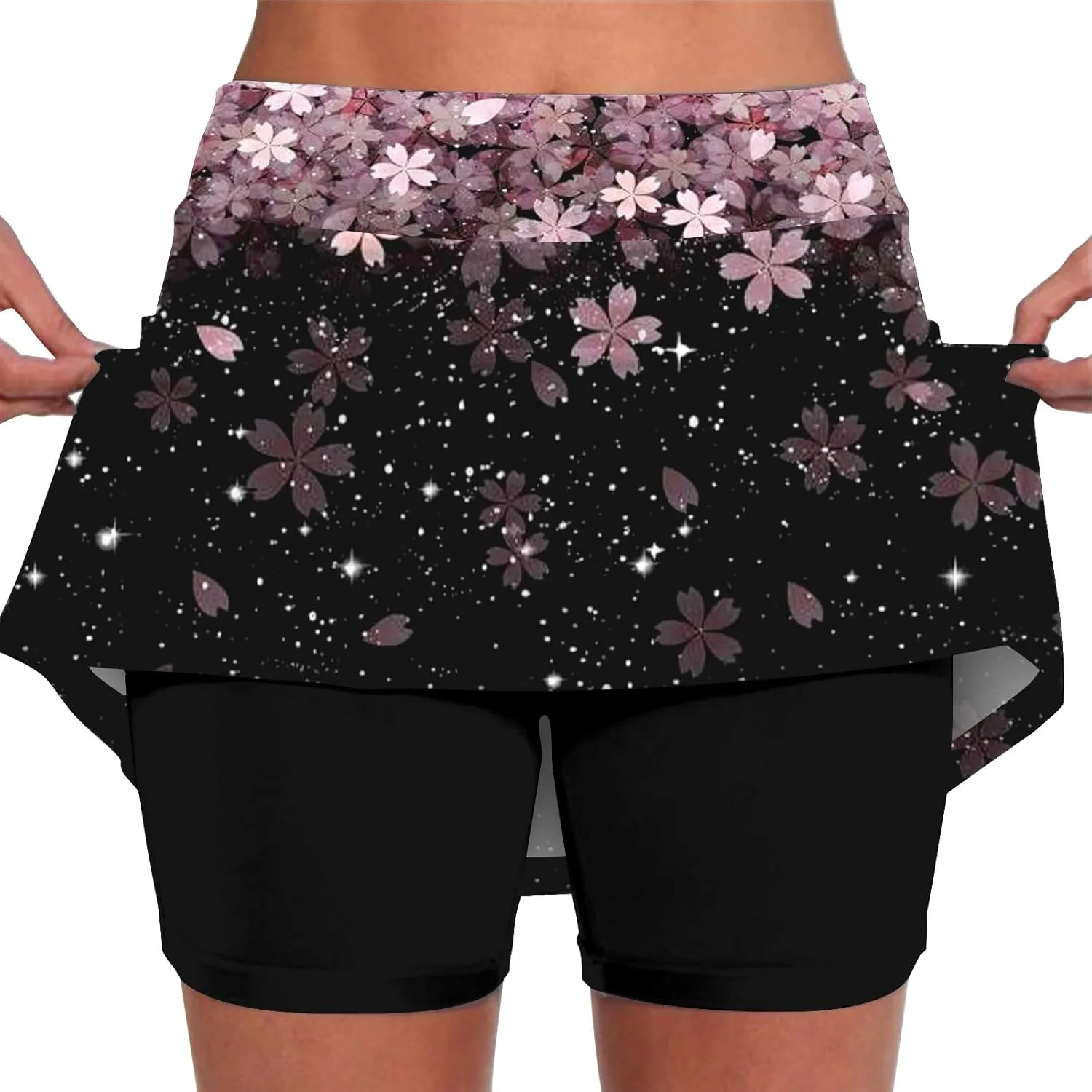 aihihe Golf Skirts for Women with Shorts Long Black Spandex Shorts for Women Plus Size Spandex Shorts Women Gym