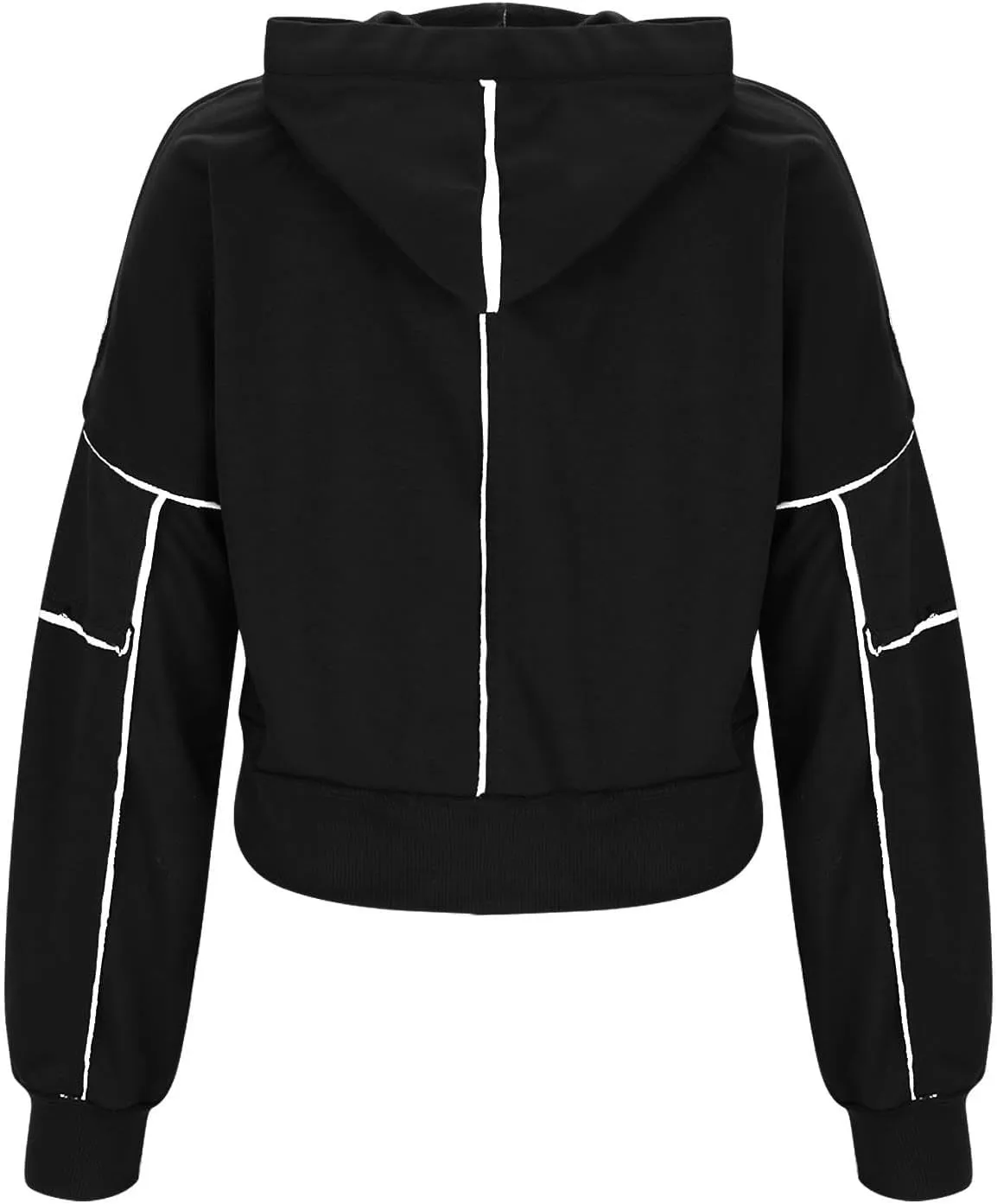 Akklian Zip Up Hoodies for Women Fashion Cropped Sweatshirt Fleece Lined Y2K Fall Teen Girls Preppy Clothes Casual Jackets