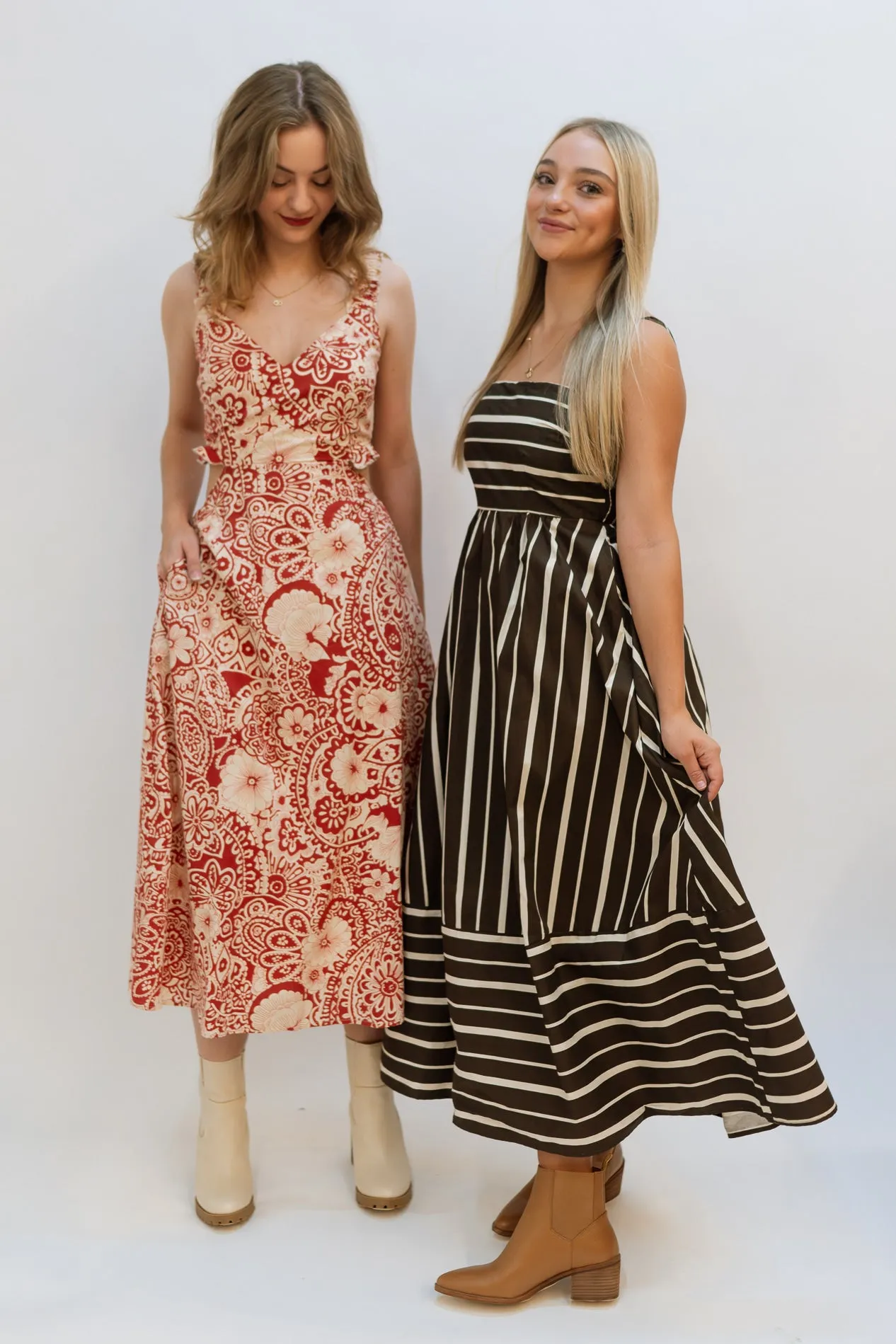 Alexis Brown Stripe Maxi Dress