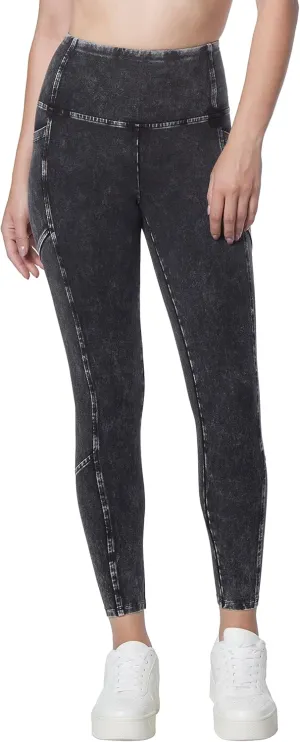 Andrew Marc Women's High Waist Faux Denim Full Length Legging, Regular and Plus Sizes