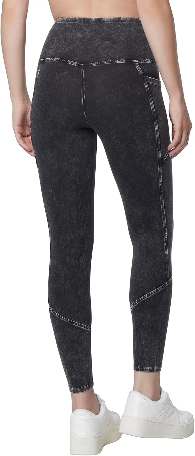 Andrew Marc Women's High Waist Faux Denim Full Length Legging, Regular and Plus Sizes