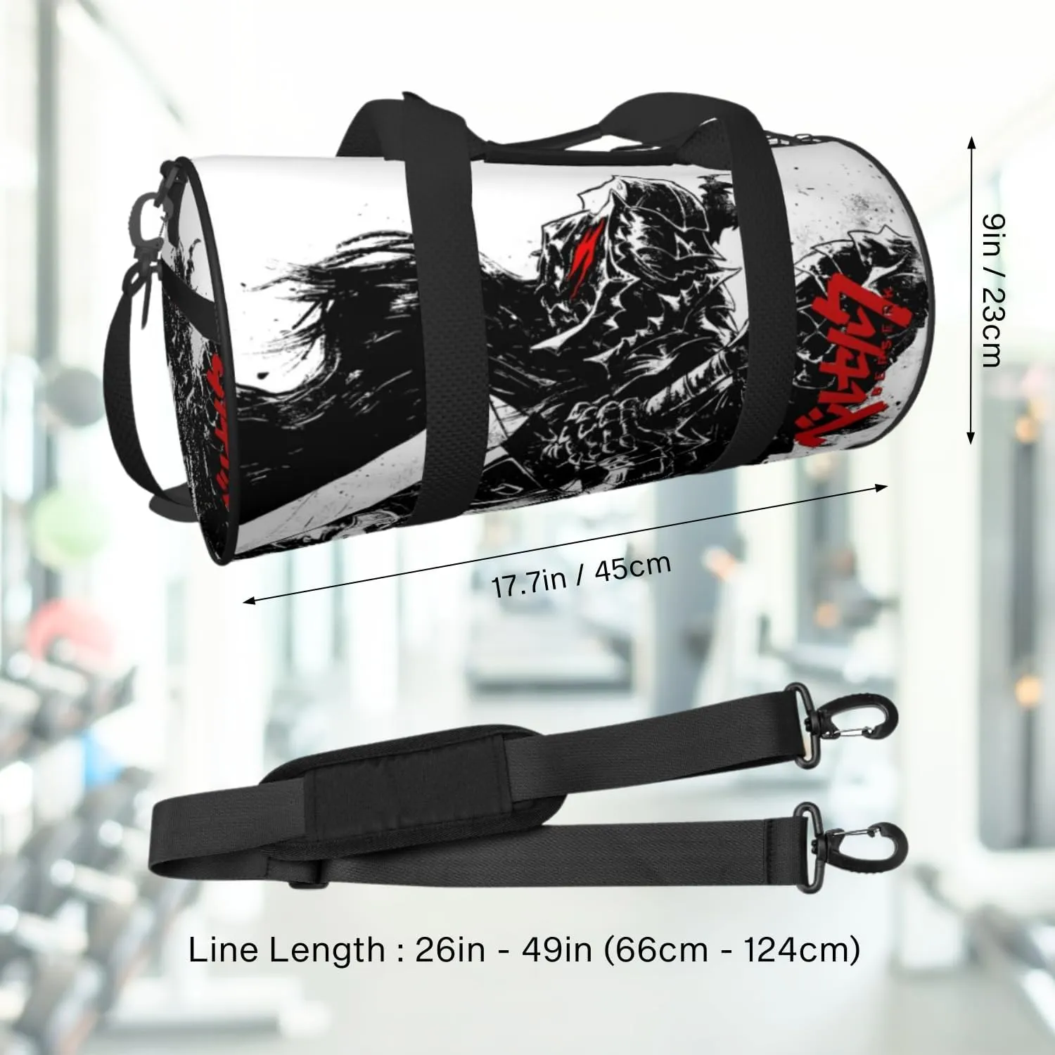 Anime Gym Bag for Women Men - Large Capacity Waterproof Workout Fitness Travel Sports Bags Fashion Street Camping Weekender Expandable Carry On Duffle Bag For Couple (B11)