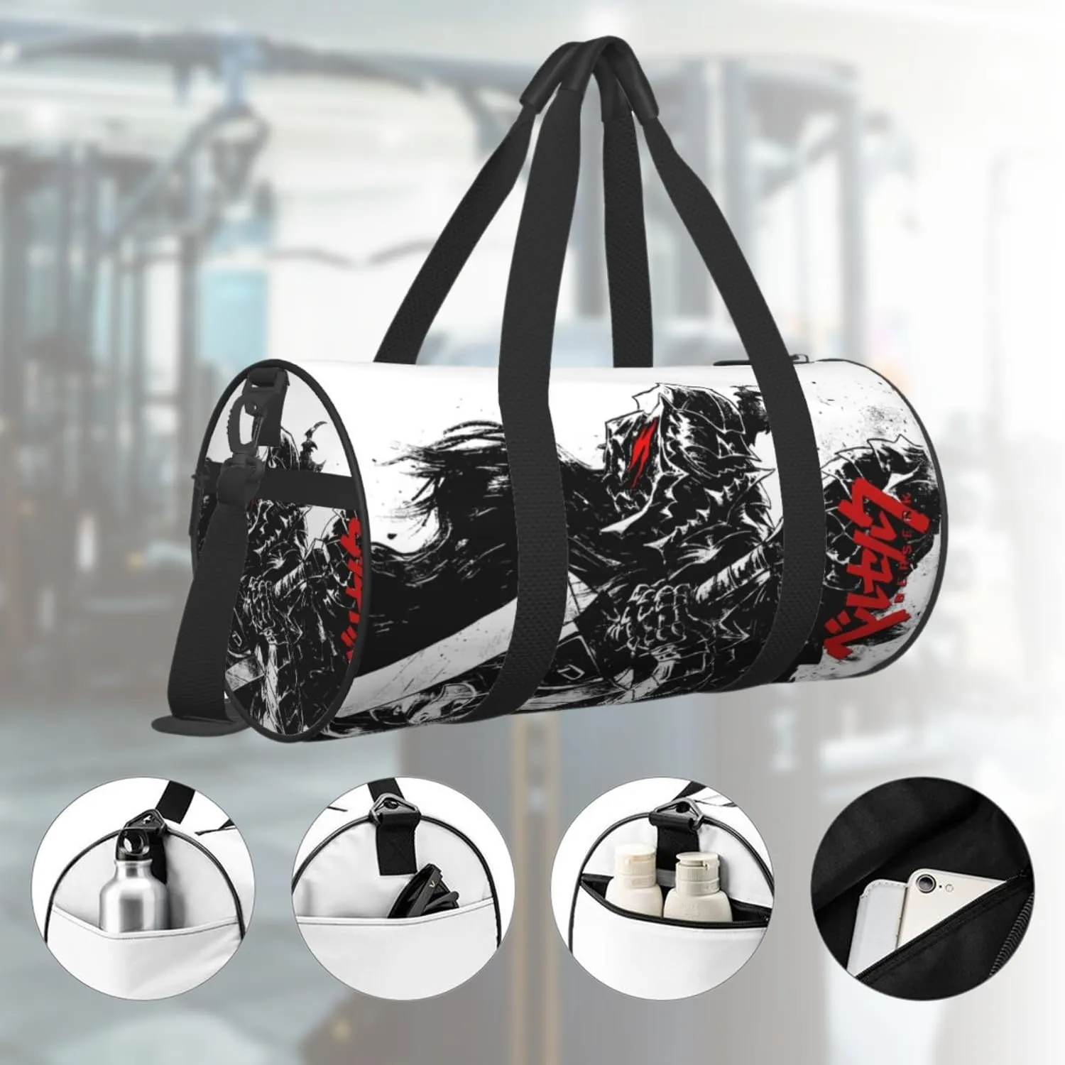 Anime Gym Bag for Women Men - Large Capacity Waterproof Workout Fitness Travel Sports Bags Fashion Street Camping Weekender Expandable Carry On Duffle Bag For Couple (B11)