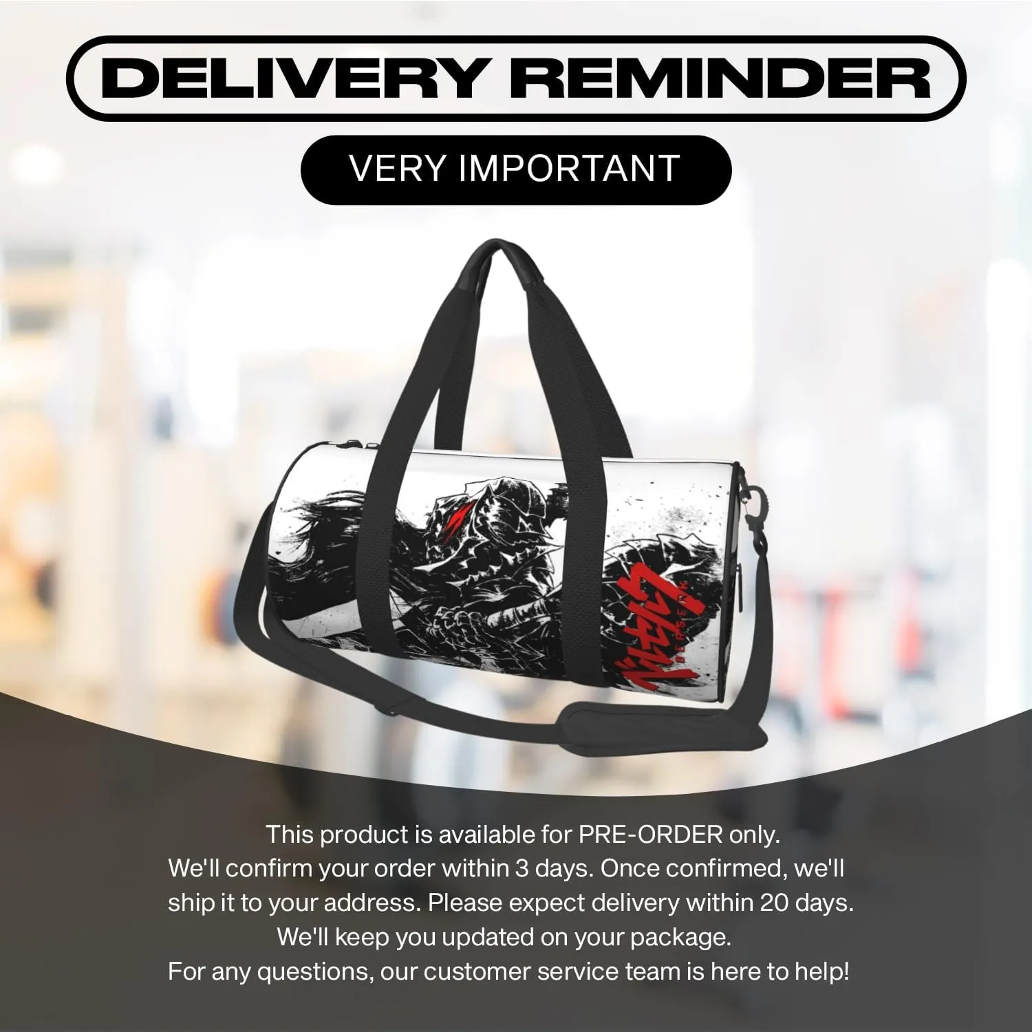 Anime Gym Bag for Women Men - Large Capacity Waterproof Workout Fitness Travel Sports Bags Fashion Street Camping Weekender Expandable Carry On Duffle Bag For Couple (B11)
