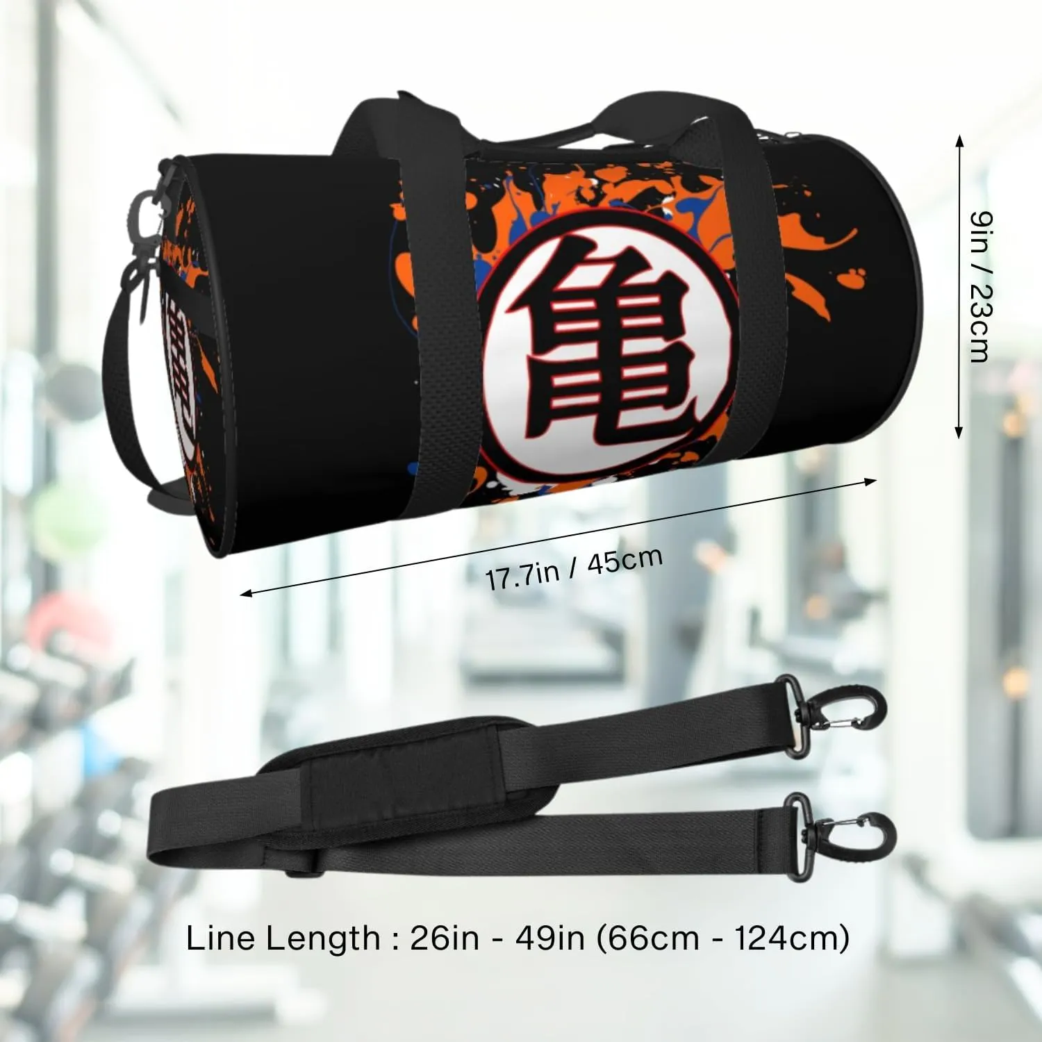 Anime Gym Bag for Women Men - Large Capacity Waterproof Workout Fitness Travel Sports Bags Fashion Street Camping Weekender Expandable Carry On Duffle Bag For Couple (B12)