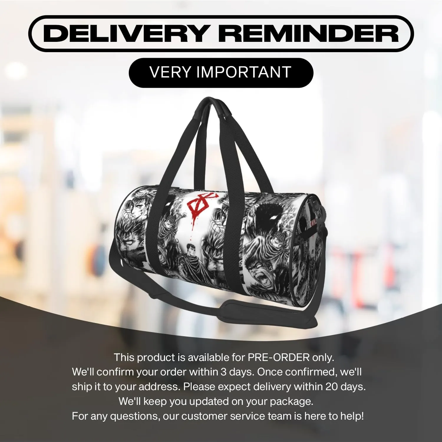 Anime Gym Bag for Women Men - Large Capacity Waterproof Workout Fitness Travel Sports Bags Fashion Street Camping Weekender Expandable Carry On Duffle Bag For Couple (B13)
