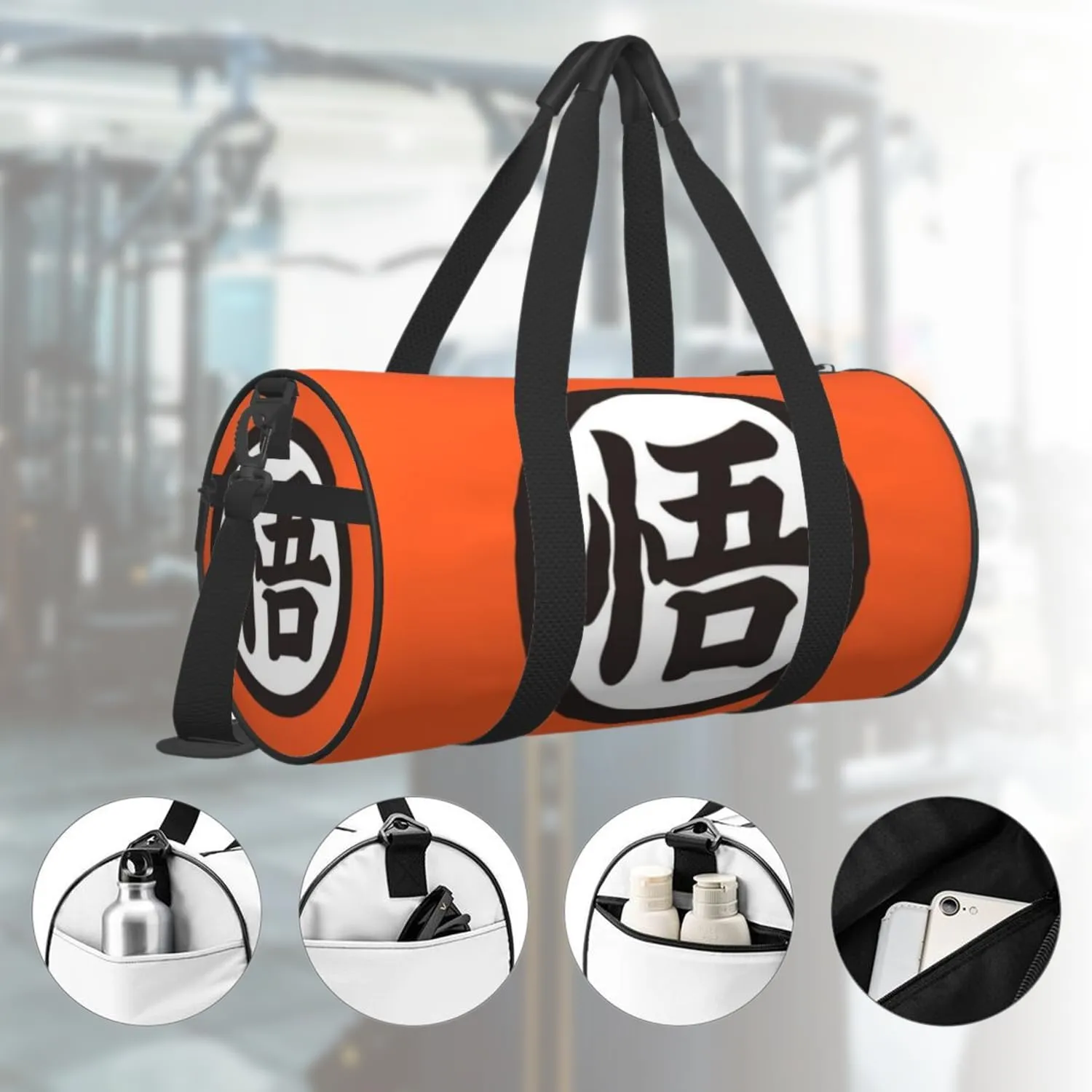 Anime Gym Bag for Women Men - Large Capacity Waterproof Workout Fitness Travel Sports Bags Fashion Street Camping Weekender Expandable Carry On Duffle Bag For Couple (B2)