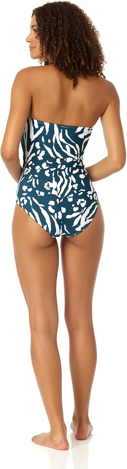 Anne Cole Women's Twist Front Shirred One Piece Swimsuit