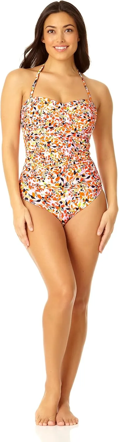 Anne Cole Women's Twist Front Shirred One Piece Swimsuit