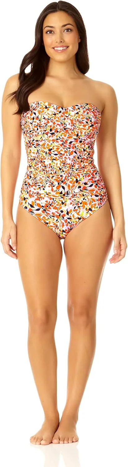 Anne Cole Women's Twist Front Shirred One Piece Swimsuit
