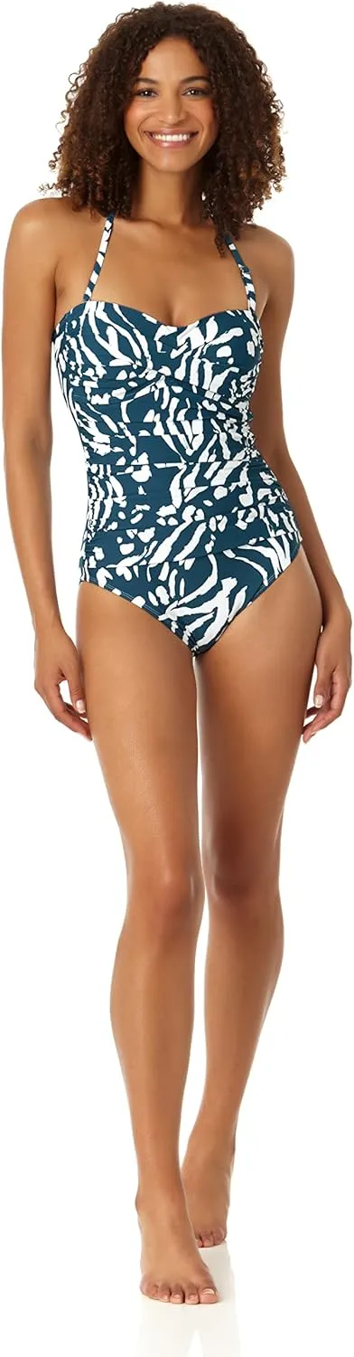 Anne Cole Women's Twist Front Shirred One Piece Swimsuit
