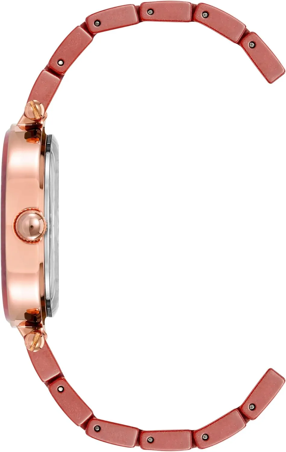 Anne Klein Women's Black Ceramic Bracelet Watch with Diamond Accent