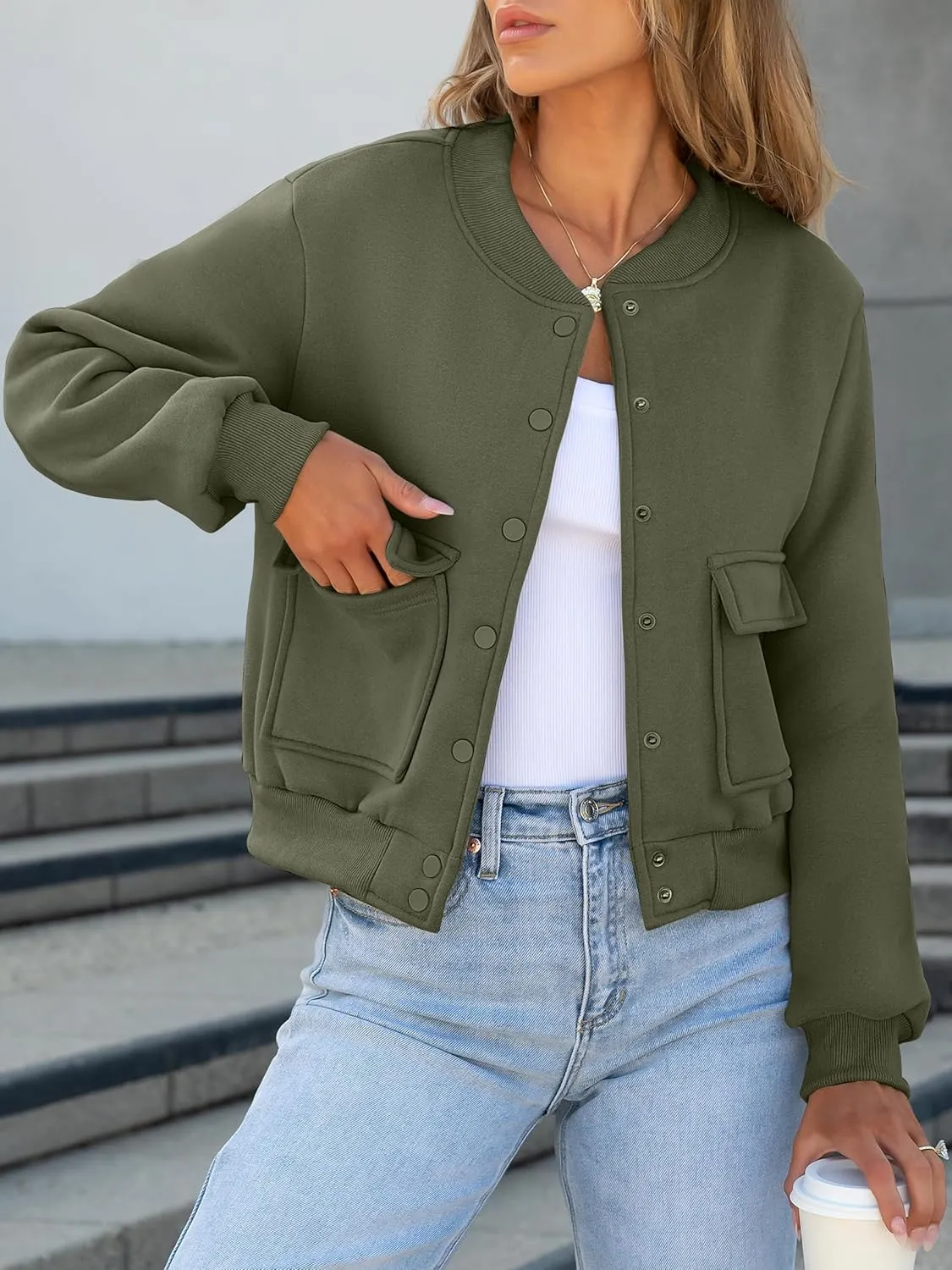 ANRABESS Women Cropped Bomber Jacket 2025 Fashion Casual Trendy Varsity Y2k Jackets