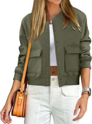 ANRABESS Women Cropped Bomber Jacket 2025 Fashion Casual Trendy Varsity Y2k Jackets