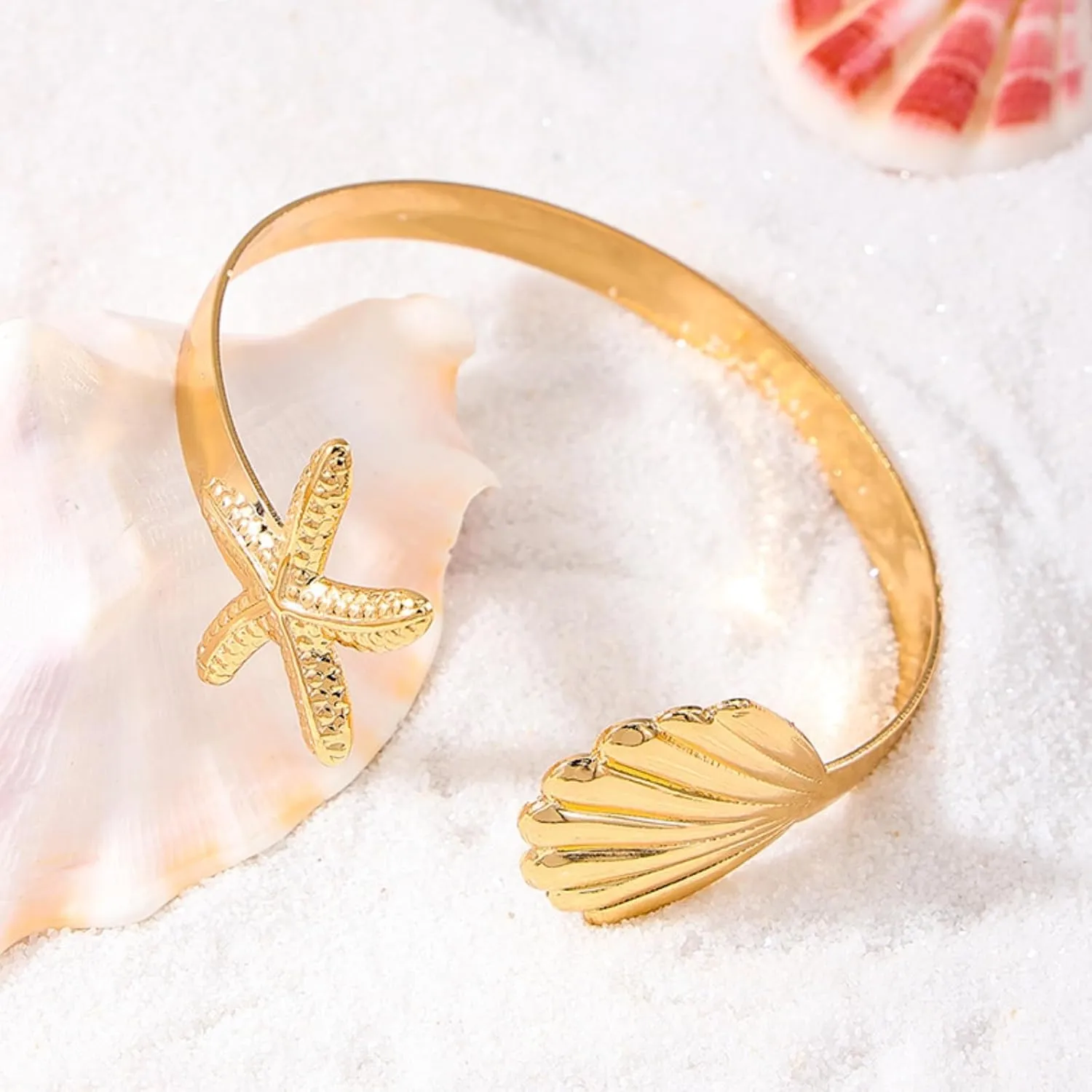 Arm Cuff for Women Upper Arm Cuff Jewelry Gold Bangles Bracelet Summer Beach Essentials Gifts
