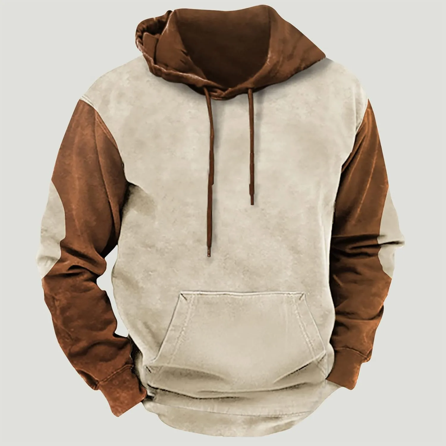 Aymnlox Western Aztec Ethnic Graphic Hoodies Sweatshirts for Men 2023 Fall Fashion Long Sleeve Casual Ethnic Print Pullover