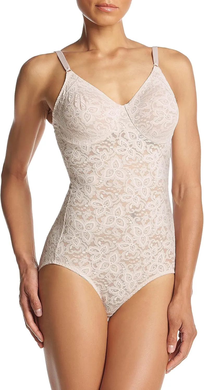 Bali womens Lace 'N Smooth Shaper Df8l10 shapewear bodysuits, Rosewood, 40C US