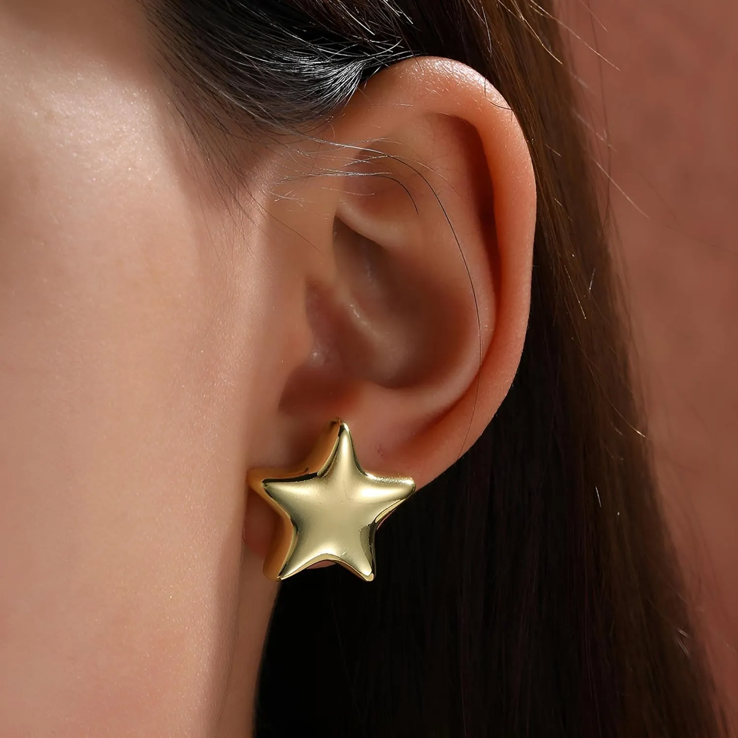Big Chunky Gold Earrings for Women Geometric Earrings Vintage Statement Trendy Jewelry