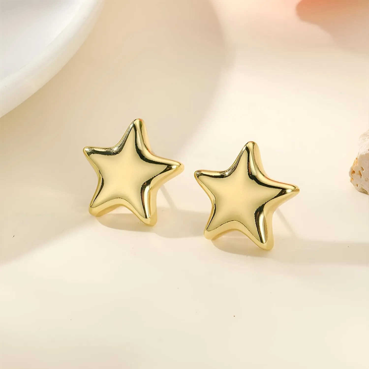 Big Chunky Gold Earrings for Women Geometric Earrings Vintage Statement Trendy Jewelry