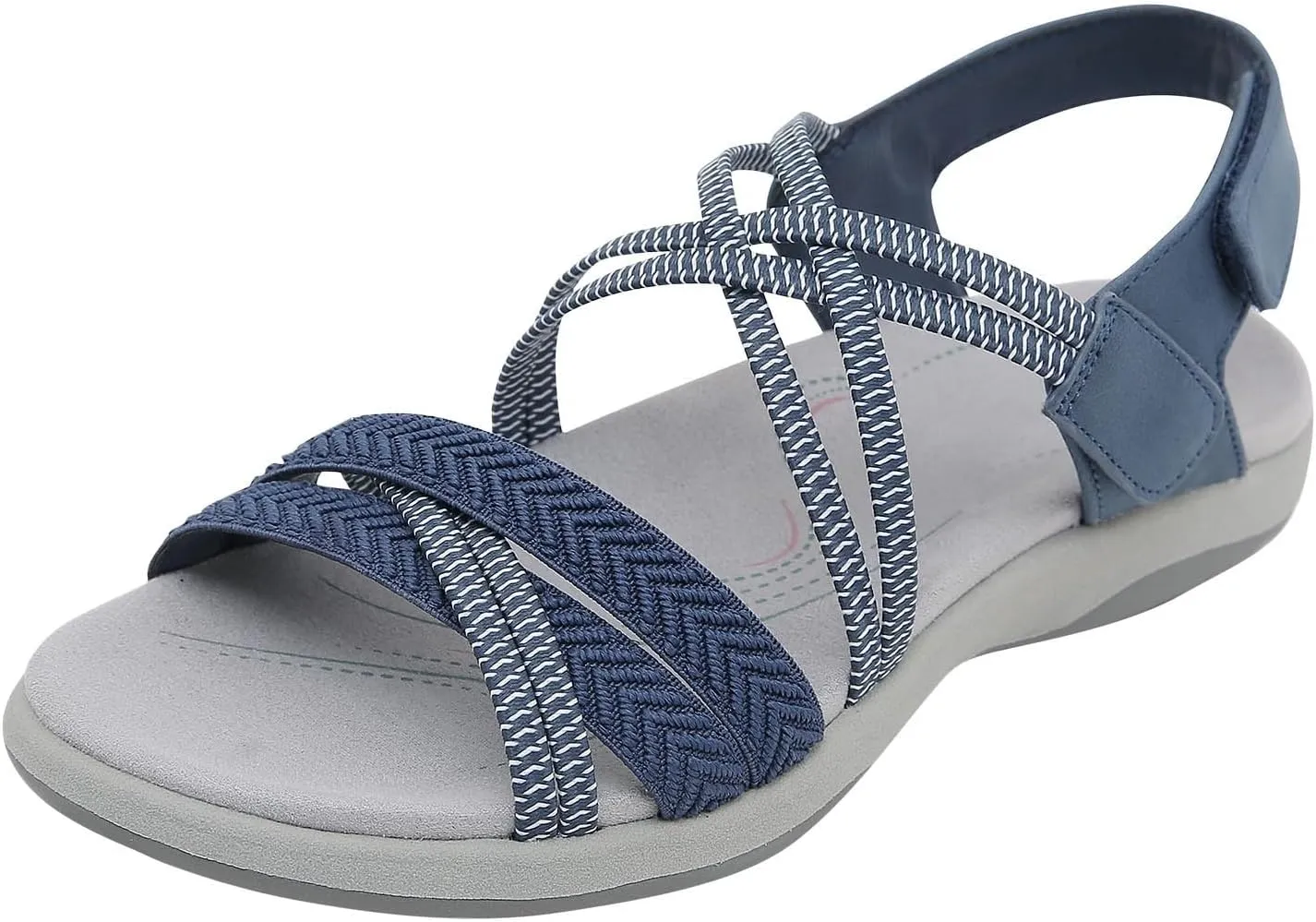 Boho Sandals for Women Slip On Summer Gladiator Open Toe Braided Slingback Shoes Dressy Bohemian Flats Shoes Outdoor