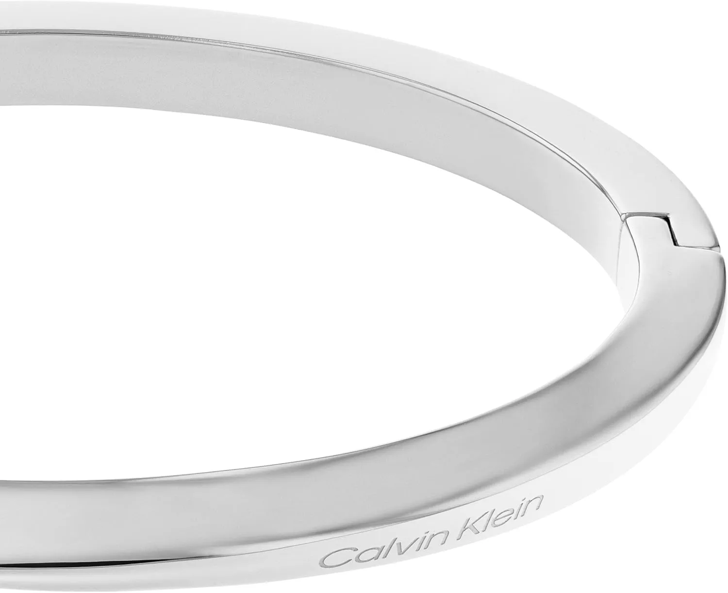 Calvin Klein Women's Stainless Steel Hinge Bangle: Sculptural Elegance with Graceful Feminine Twist