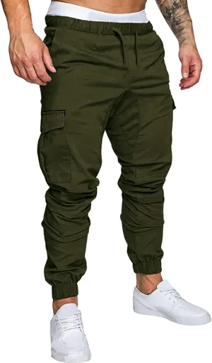 Cargo Pants for Men Relaxed Fit Waist Outdoor Trousers with 7 Pockets Mens Long Cargo Pants Sweatpants Truck Fleece
