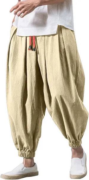 Cargo Work Pant Mens Drawstring Casual Lounge Pants Sports Running Fitness Gym Sweatpants Loose Joggers