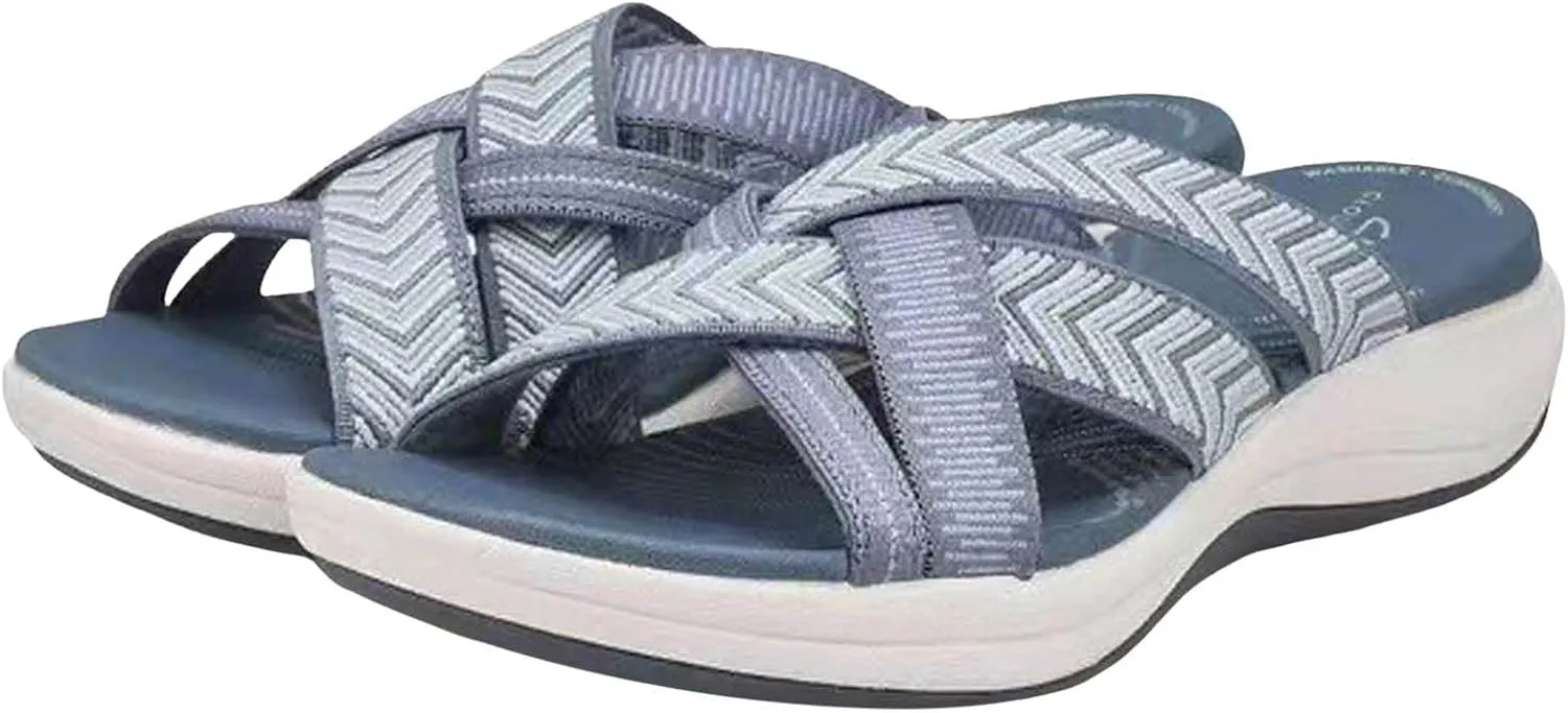 Cathalem Summer Sandals for Women 2024 Comfortable Recovery Slides with Arch Support Plantar Fasciitis Slides