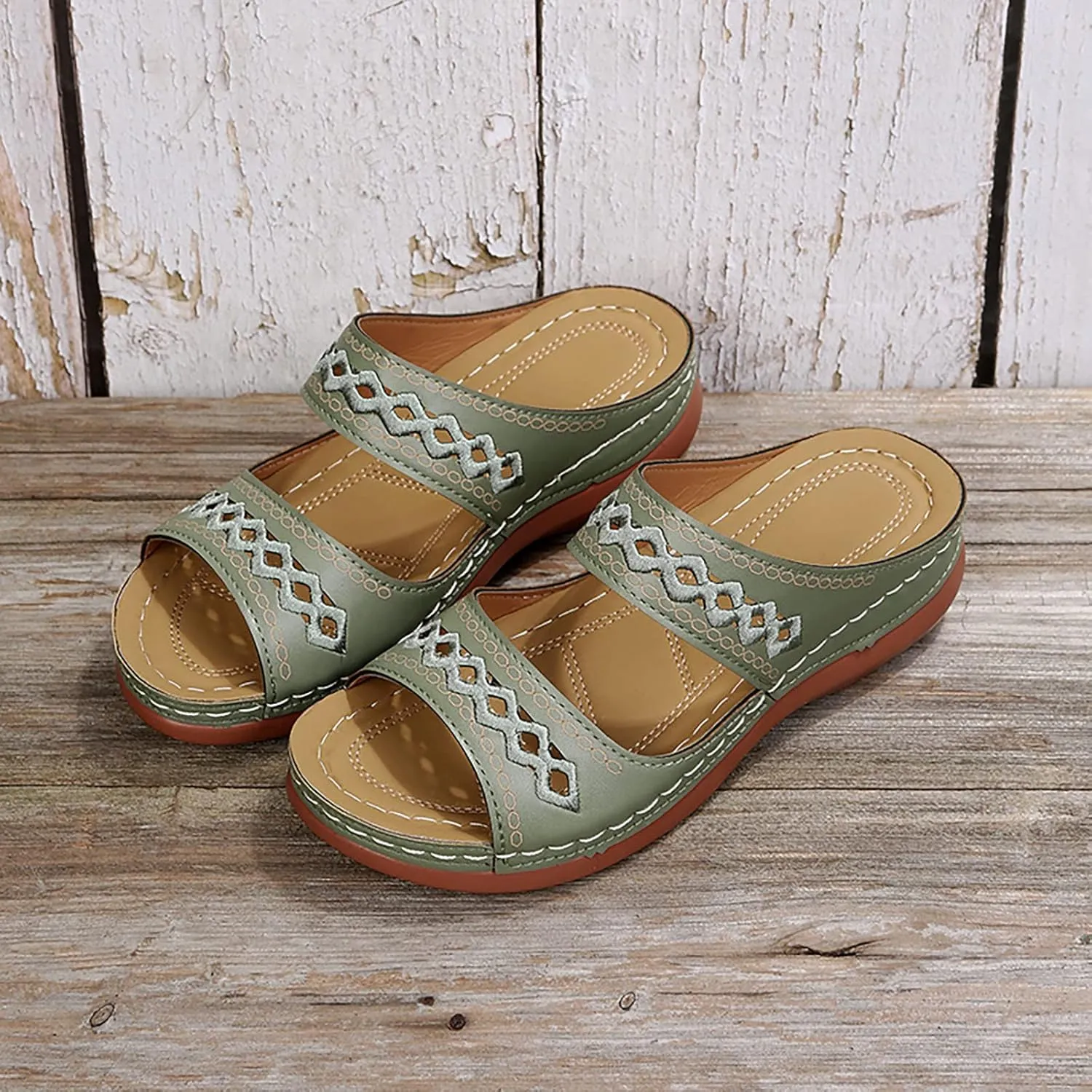 Cathalem Summer Wedges for Women 2024, Orthopedic Sandals for Women Arch Support Sandals Flip Flops Comfortable Sandals