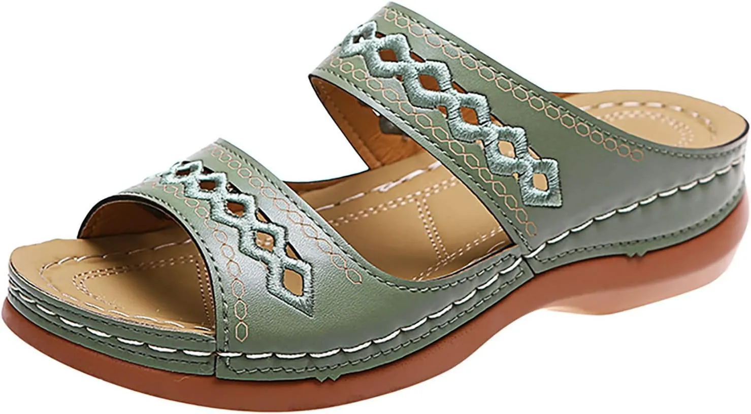 Cathalem Summer Wedges for Women 2024, Orthopedic Sandals for Women Arch Support Sandals Flip Flops Comfortable Sandals