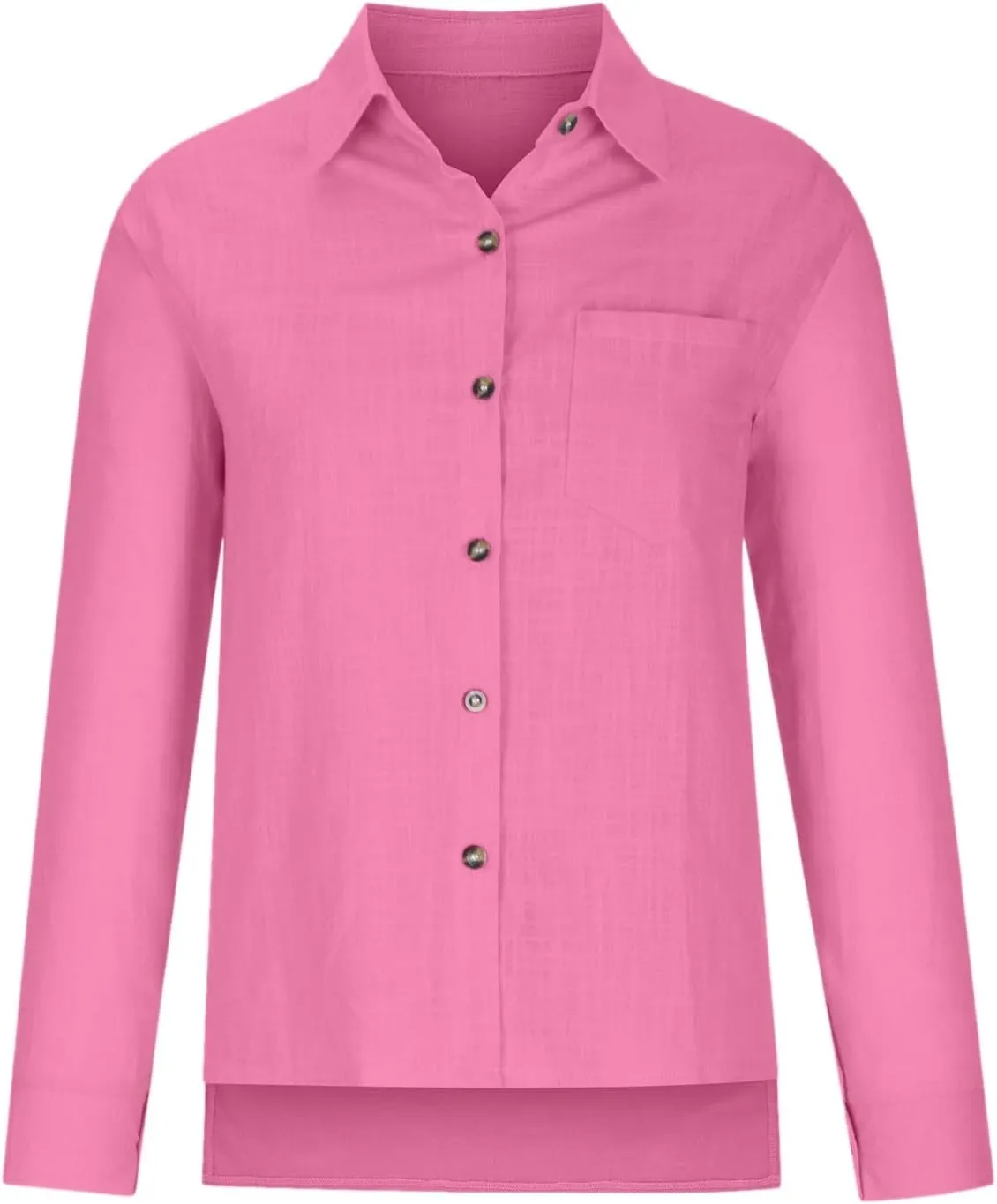 Ceboyel Women Long Sleeve Linen Shirts 2024 Button Down Summer Tops Cotton Gauze Trendy Blouse Dressy Causal Work Clothes