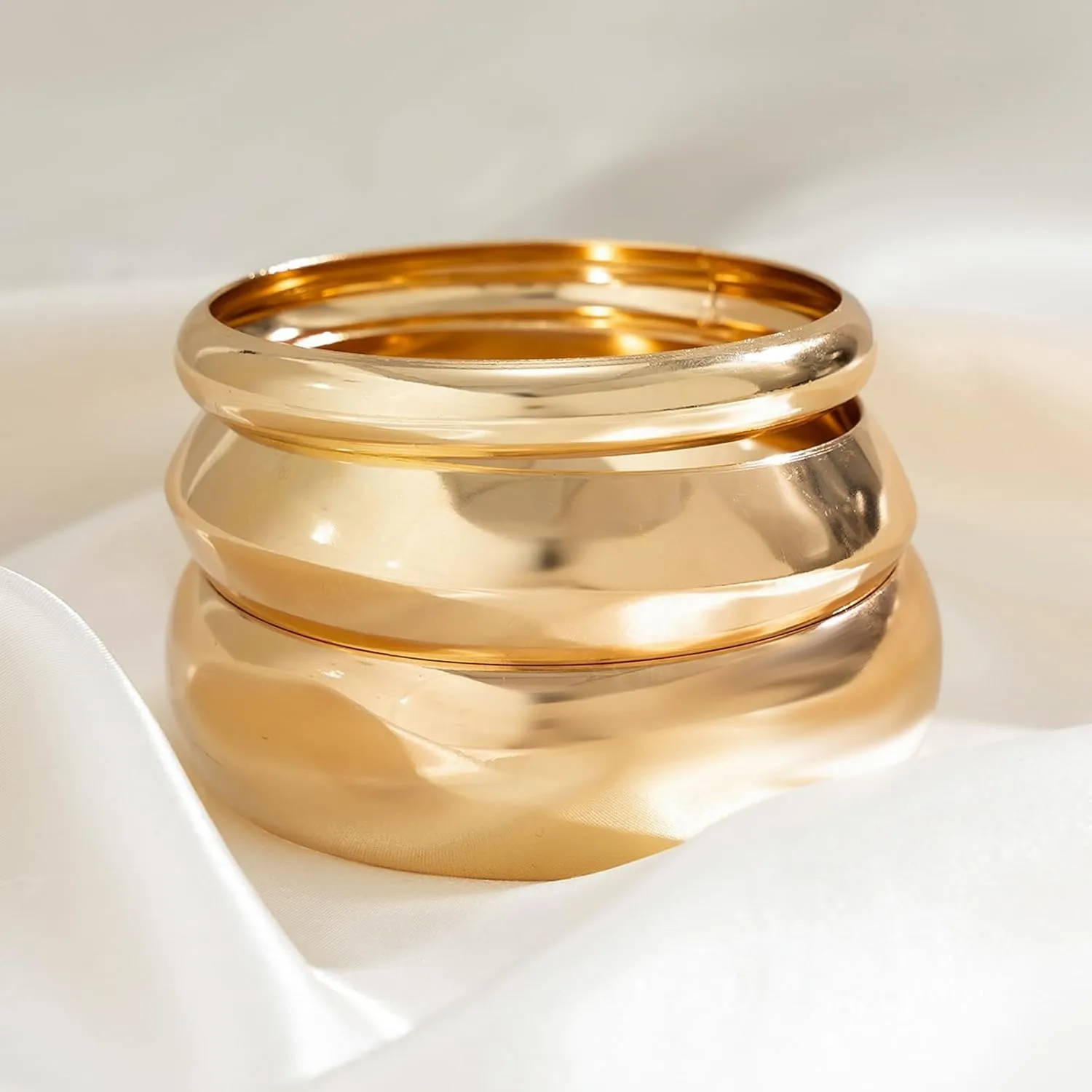 choice of all Gold Bangles for Women Chunky Gold Bracelet Gold Cuff Bangle Bracelets for Women Non Tarnish Arm Bracelet Upper Arm Trendy Jewelry Gift