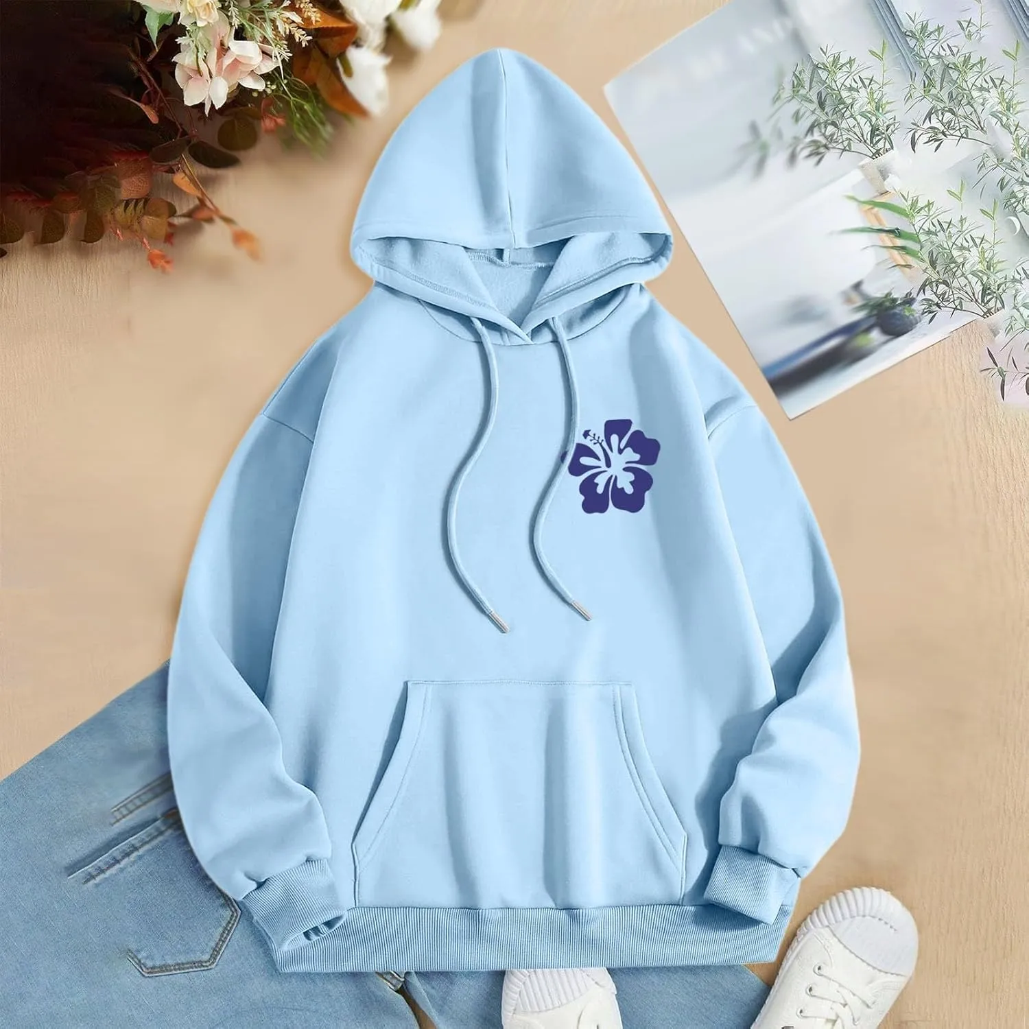 Christian Hoodies for Women Bible Verse Jesus Loves You Graphic Oversized Y2K Hooded Pockets Drawstring Sweatshirts