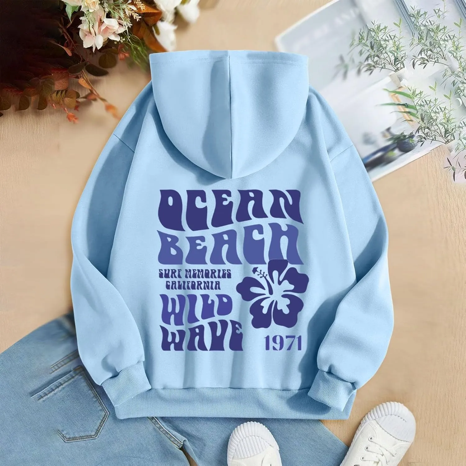 Christian Hoodies for Women Bible Verse Jesus Loves You Graphic Oversized Y2K Hooded Pockets Drawstring Sweatshirts