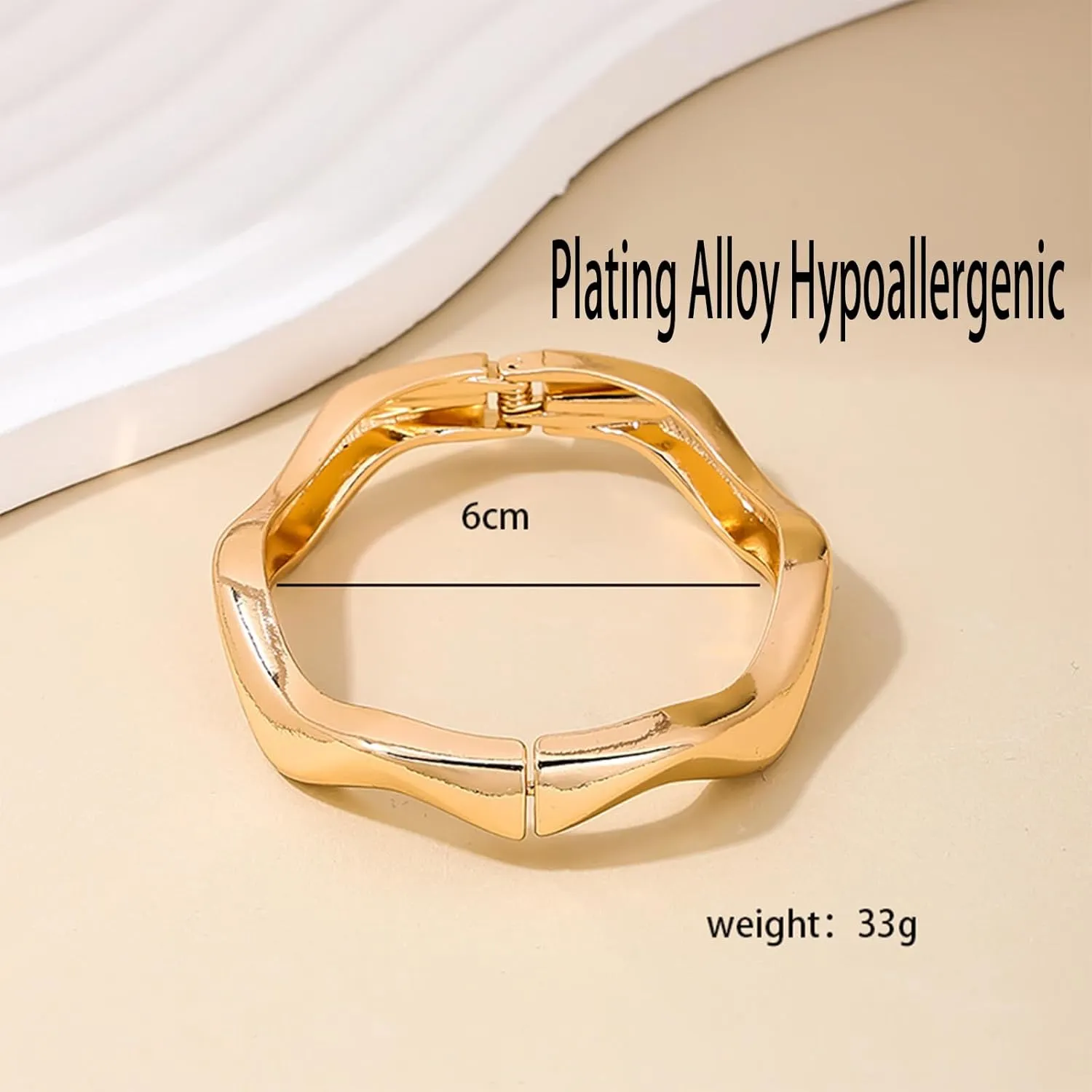 Chunky Gold Bracelets for Women Twisted Spiraled 18K Gold Bangle Bracelet Thick Gold Cuff Bracelets for Women Statement Bracelet