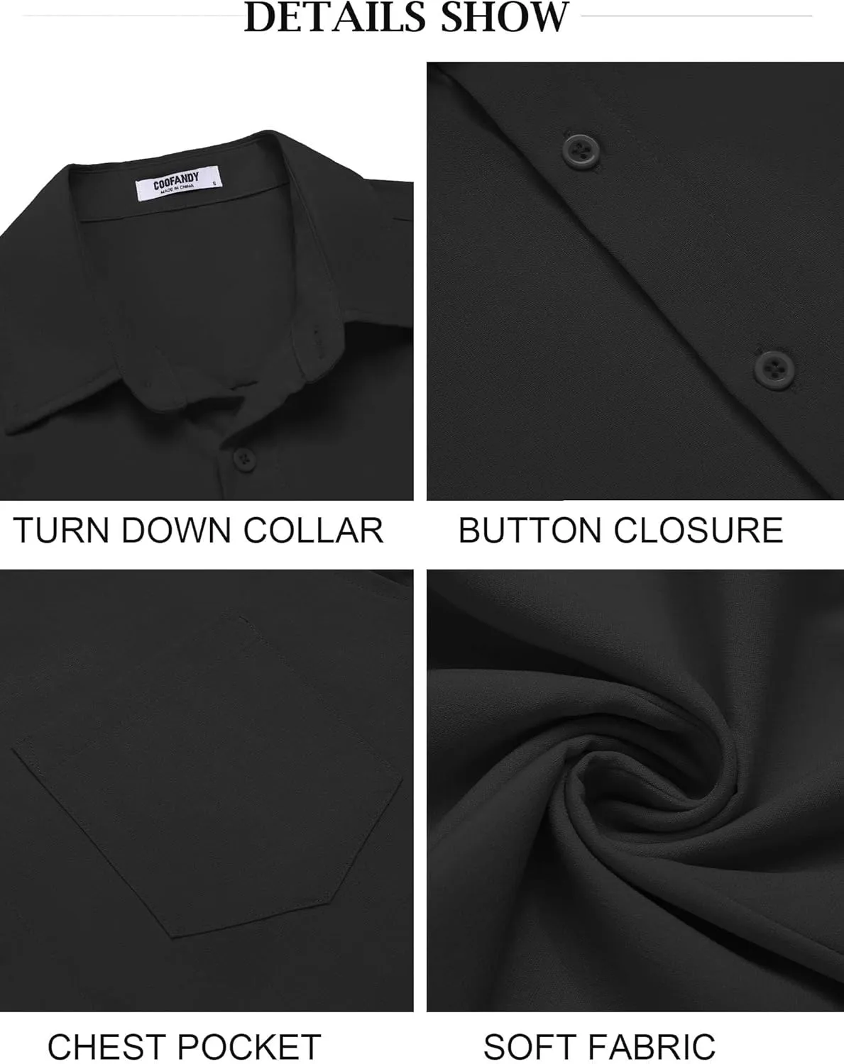 COOFANDY Men's Button Down Shirts Short Sleeve Casual Summer Shirts Beach Wedding Shirt with Pocket