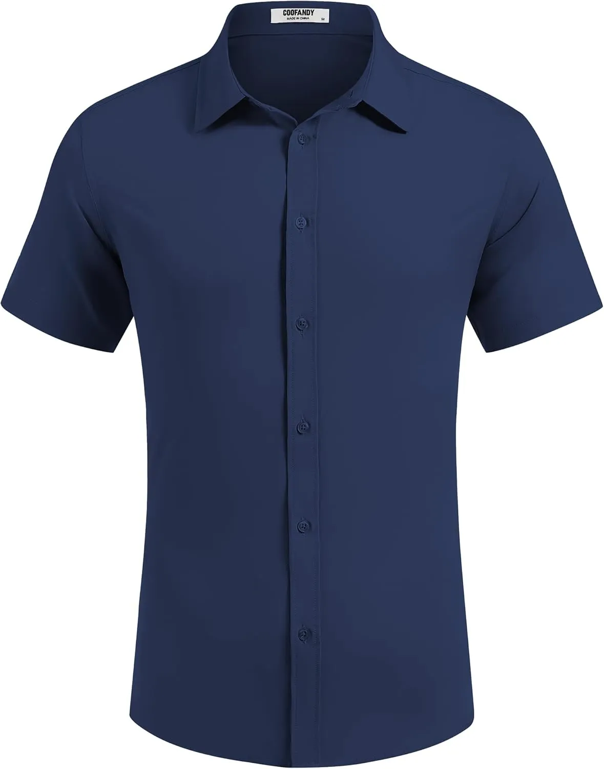 COOFANDY Mens Dress Shirts Button Down Short Sleeve Shirt Summer Shirts Business Casual Wedding Shirt