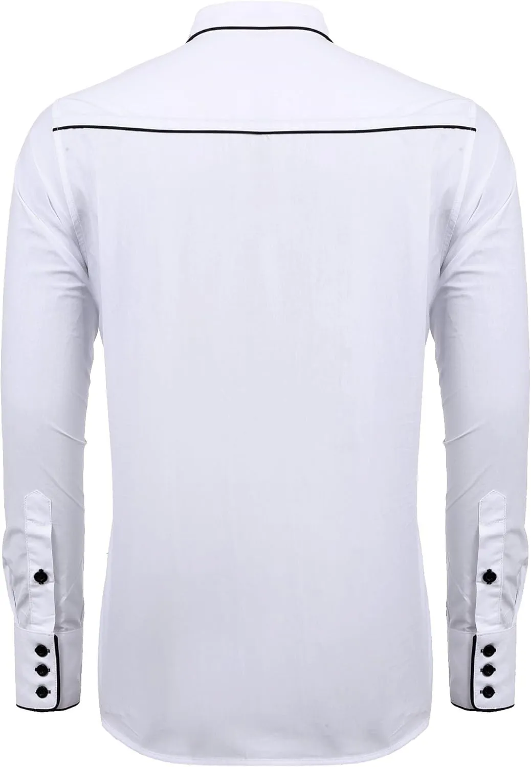 COOFANDY Men's Western Cowboy Shirts Long Sleeve Embroidered Shirt Slim Fit Casual Button Down Shirts