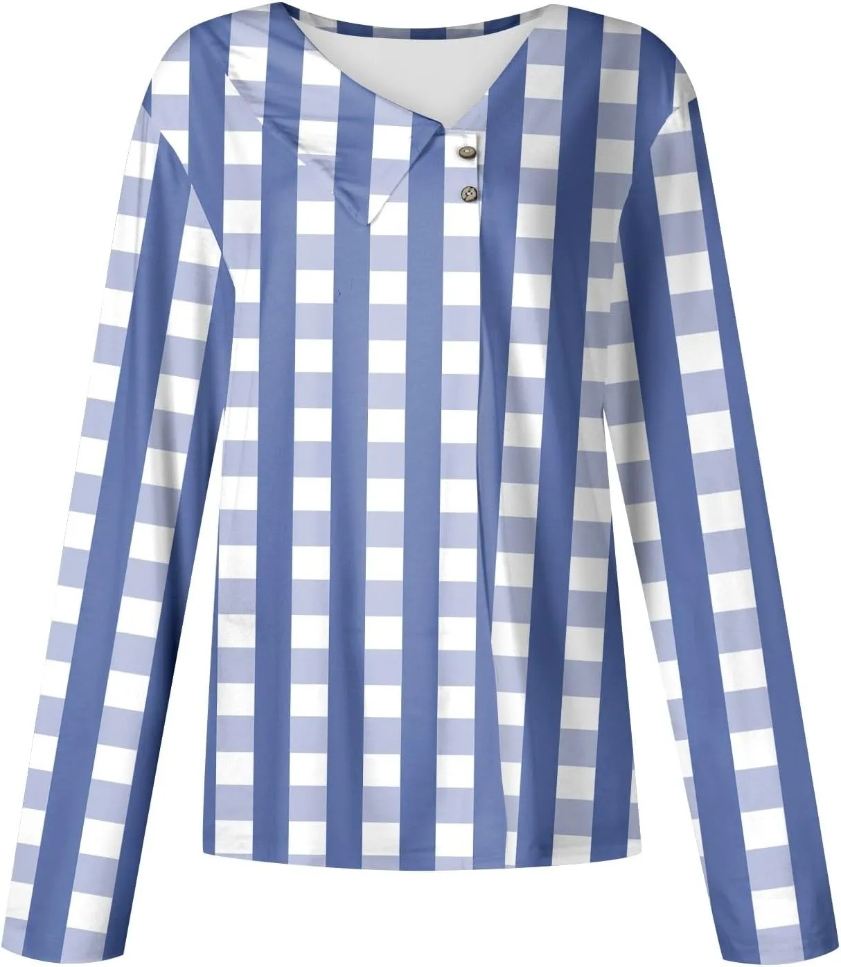 COTECRAM Summer Tops for Women 2025 Trendy Casual Long/Short Sleeve Asymmetric V Neck Button Blouses Dressy Western Shirts