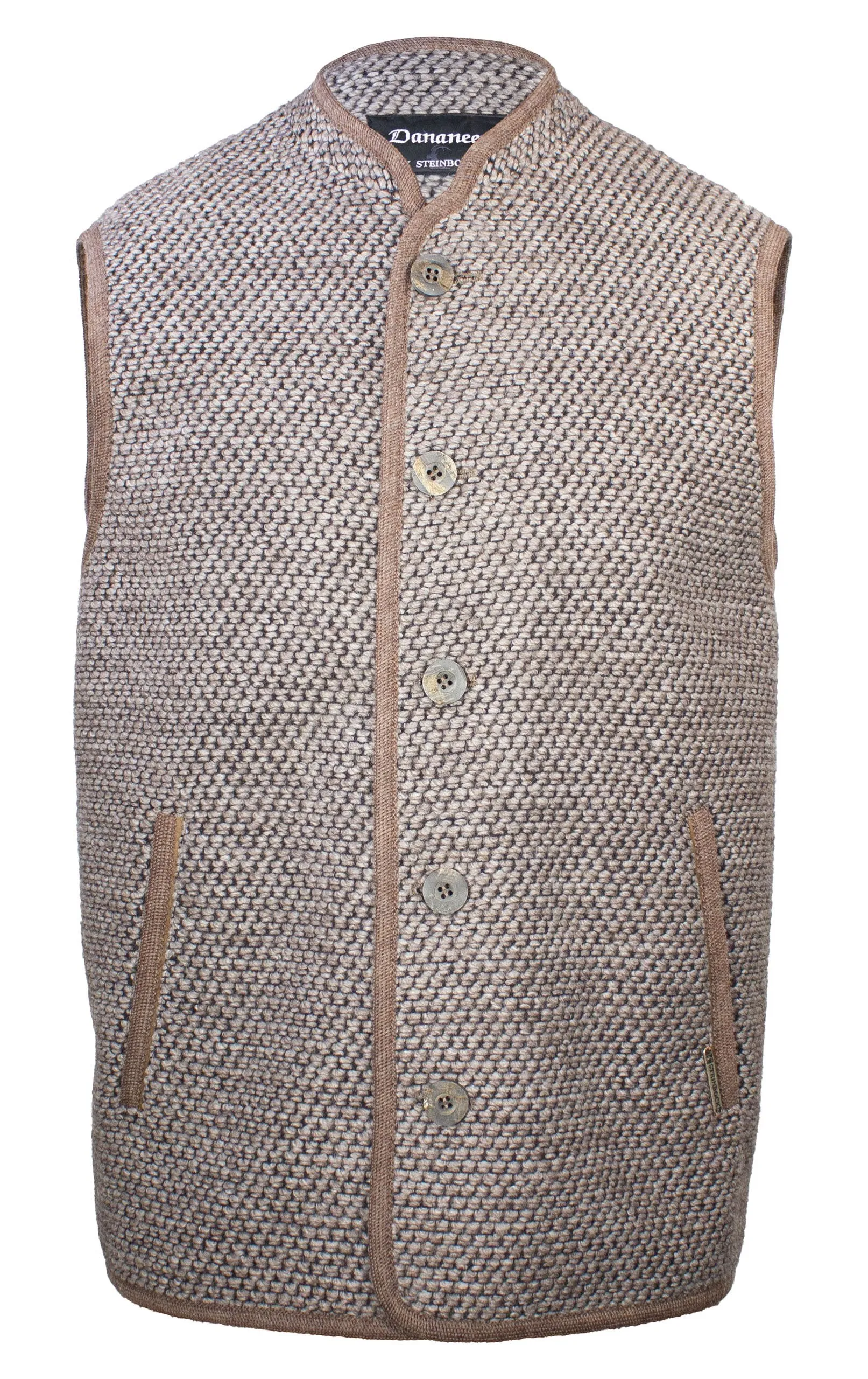 Cotton And Wool Blend Tweed Gilet