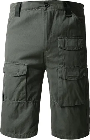 Dademeo Straight Leg Chino Shorts for Mens Casual Zipper Button Hiking Cargo Shorts Slim Fit Outdoor Vacation Tactical Shorts
