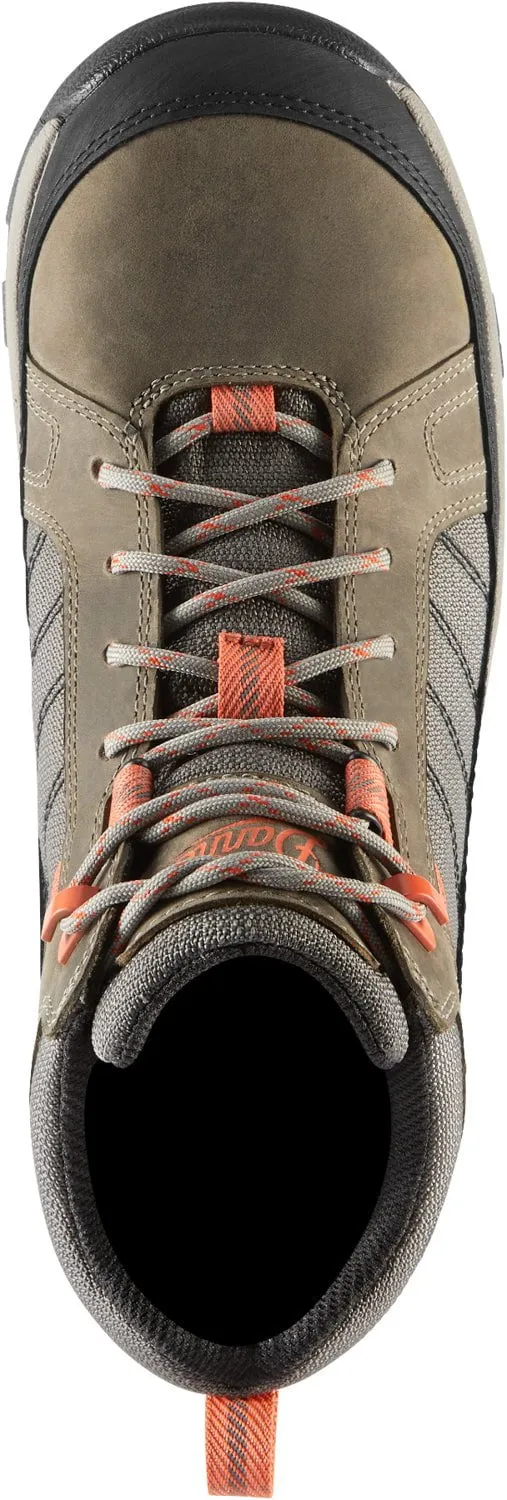 Danner Womens Riverside 4.5in ST Gray/Orange Leather Work Shoes