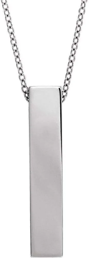 Diamond2Deal 14K Solid Gold 25x5 mm Sculptural-Inspired Chain Necklace 24 inch