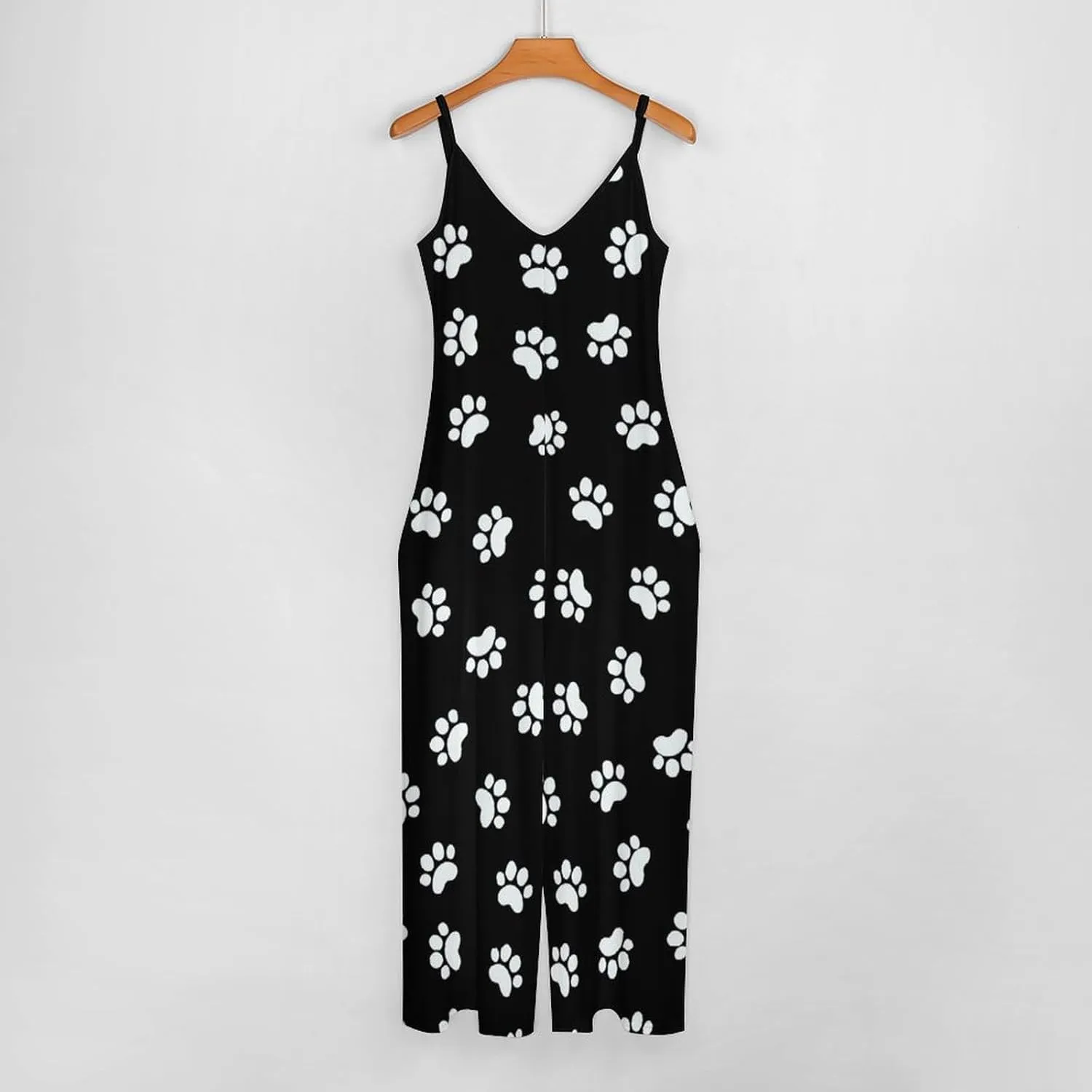 Dog Cat Animal Paws Suspender Womens Sexy Slings Rompers Sleeveless Jumpsuits Anticers Loose Bow Shoulder