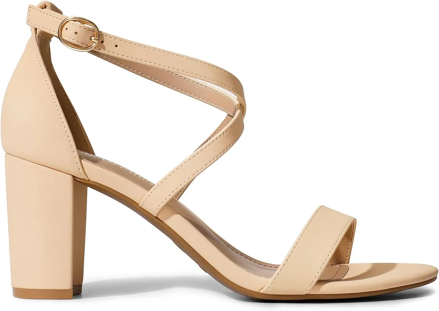 DREAM PAIRS Women??s Ankle Strap Dress Low Chunky Block Open Toe Heel Sandals for Party Wedding