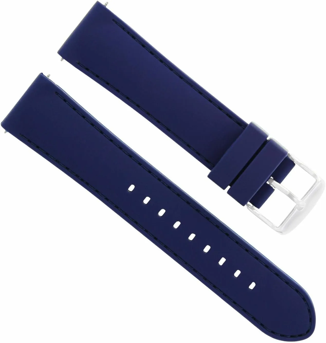 Ewatchparts 20MM RUBBER WATCH BAND STRAP COMPATIBLE WITH BAUME MERCIER CAPELAND 8502 BM 65405 BLUE